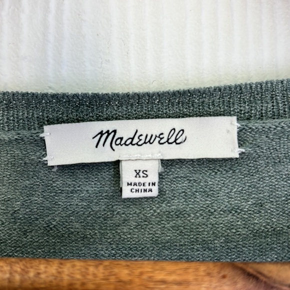 Madewell - Southstar Lightweight Merino Wool Pullover Light Green Sweater SZ XS - Picture 8 of 10